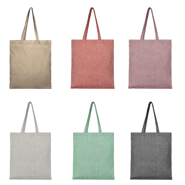 Recycled Cotton Tote Bag with 30cm Handles - Image 2