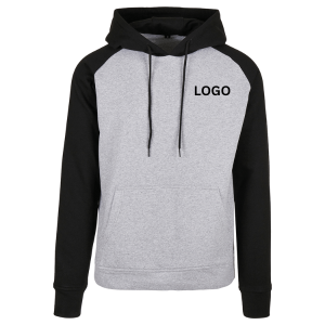 Basic Raglan Hoodie Contrast Colour