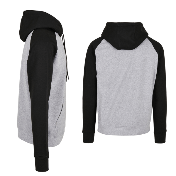 Basic Raglan Hoodie Contrast Colour - Image 2