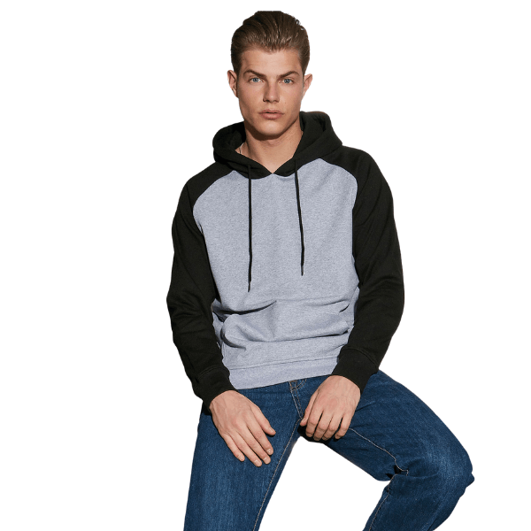 Basic Raglan Hoodie Contrast Colour - Image 3