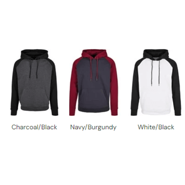 Basic Raglan Hoodie Contrast Colour - Image 4