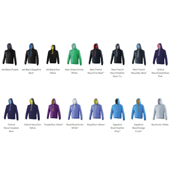 Bright Colour Contrast Hoodie AWD Varsity - Image 4