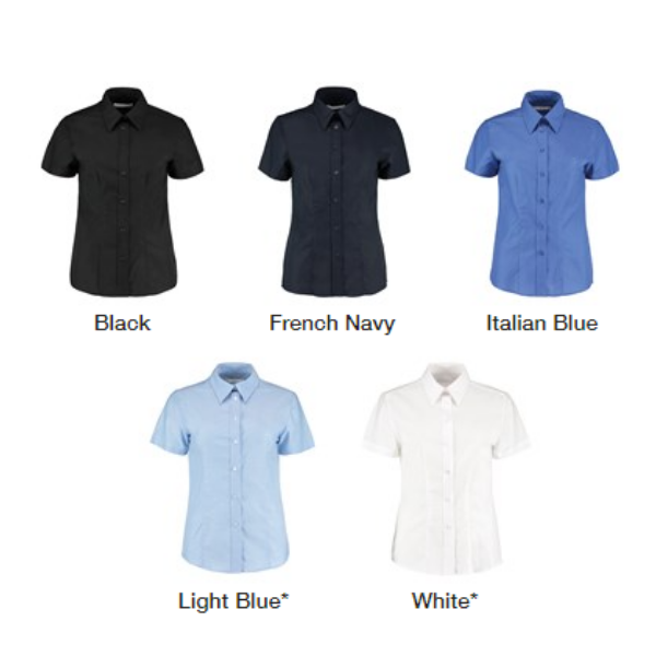 Women's Workplace Oxford Blouse Short Sleeved - Image 7