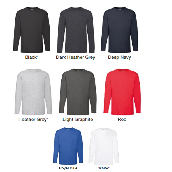 Long Sleeve T-shirt. Fruit of the Loom. - Image 7
