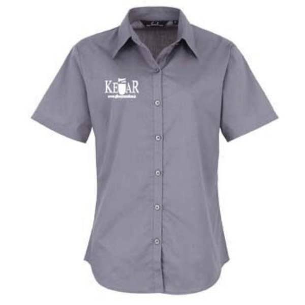 Premier Women's Poplin Blouse Short Sleeves