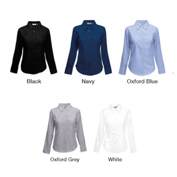 Fruit of the Loom Lady-Fit Oxford Long Sleeve Shirt - Image 5