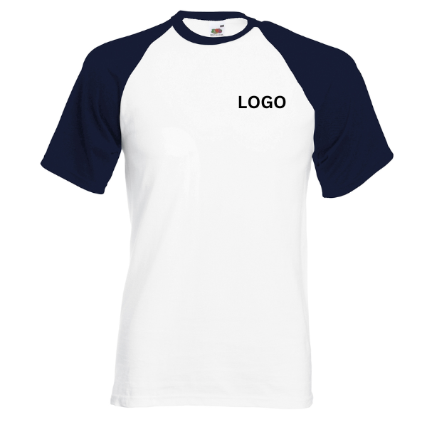 Baseball COLOUR-CONTRAST T-shirts from Fruit of the Loom.160 gram