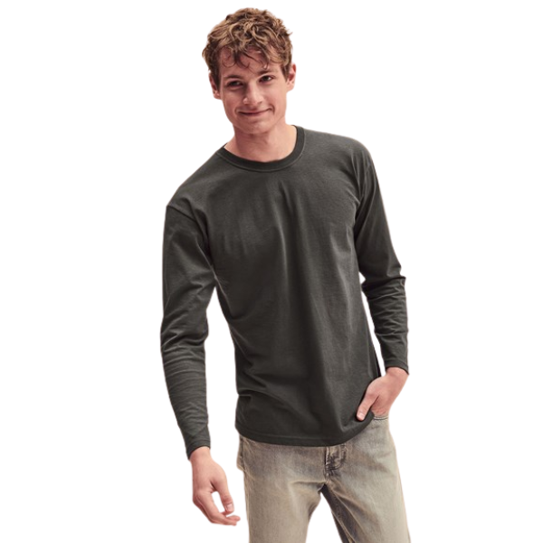 Long Sleeve T-shirt. Fruit of the Loom. - Image 8