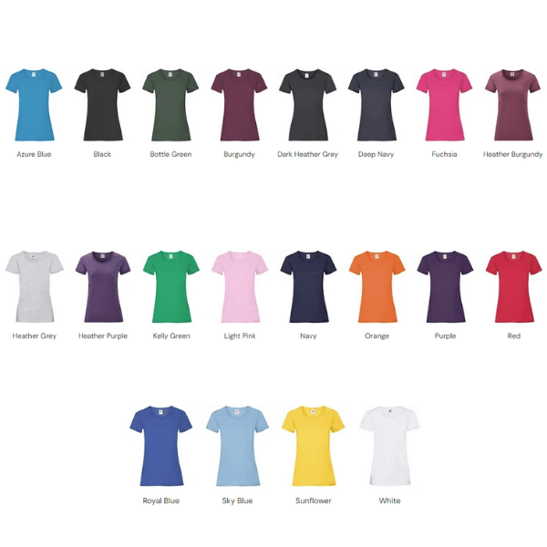 Fruit Of The Loom Lady-Fit Valueweight T-Shirt - Image 2