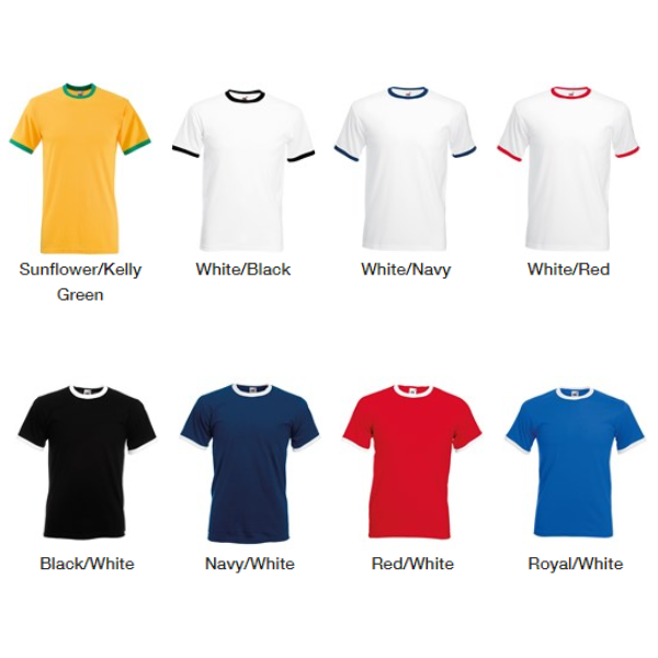 COLOUR CONTRAST Ringer T-shirt 160gram from Fruit of the Loom - Image 11