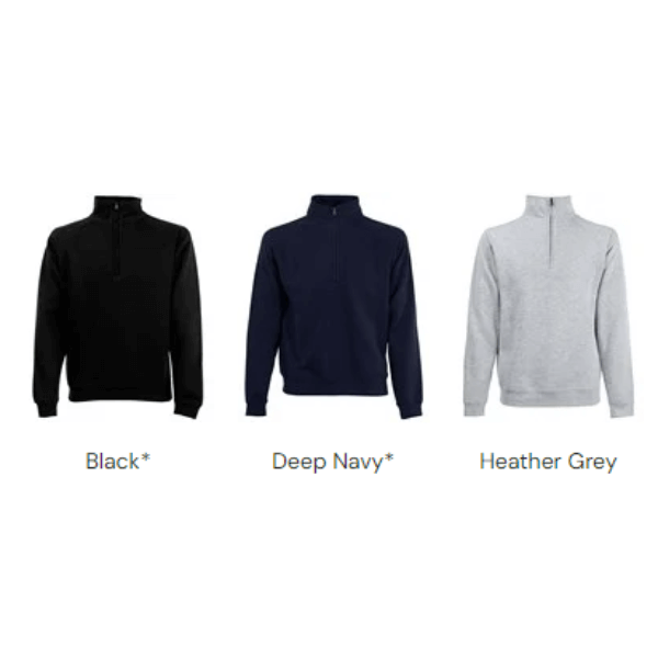 Fruit of the Loom Zip Neck Sweatshirt - Image 2
