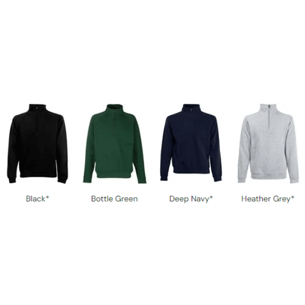 Premium 70/30 Zip Neck Sweatshirt - Image 3