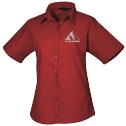 Premier Women's Poplin Blouse Short Sleeves - Image 25
