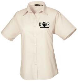 Premier Women's Poplin Blouse Short Sleeves - Image 14