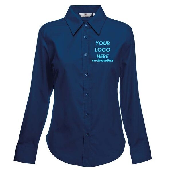 Fruit of the Loom Lady-Fit Oxford Long Sleeve Shirt - Image 4