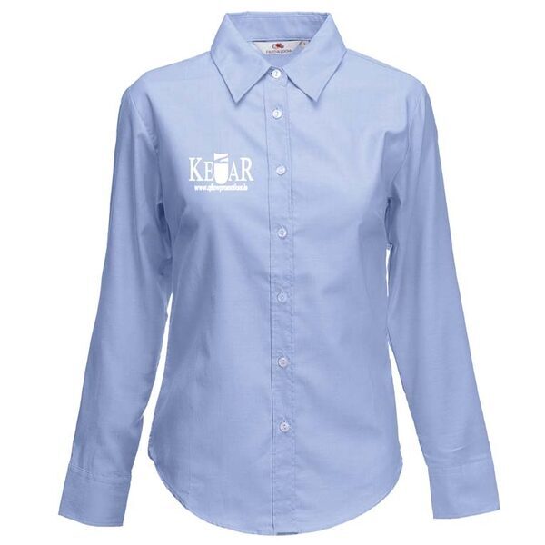 Fruit of the Loom Lady-Fit Oxford Long Sleeve Shirt