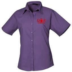Premier Women's Poplin Blouse Short Sleeves - Image 13