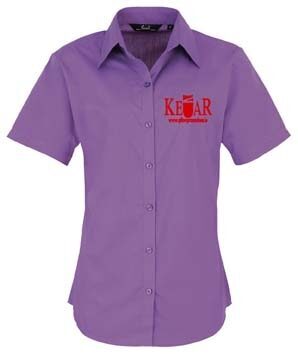 Premier Women's Poplin Blouse Short Sleeves - Image 10