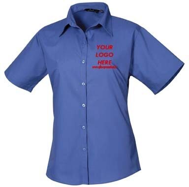 Premier Women's Poplin Blouse Short Sleeves - Image 6
