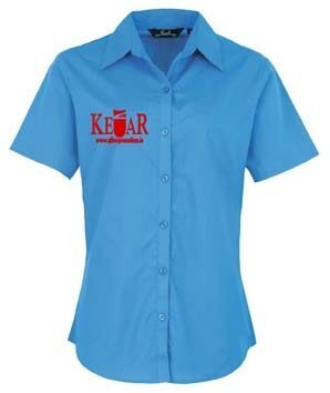 Premier Women's Poplin Blouse Short Sleeves - Image 7