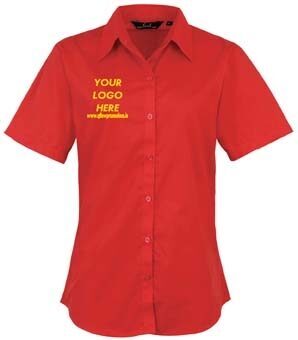 Premier Women's Poplin Blouse Short Sleeves - Image 4