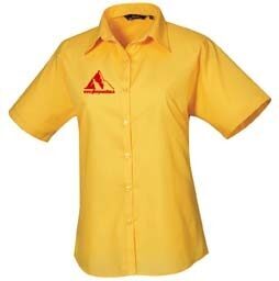 Premier Women's Poplin Blouse Short Sleeves - Image 5