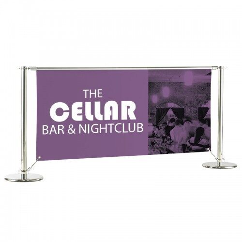 Cafe Barrier System with Printed Graphics