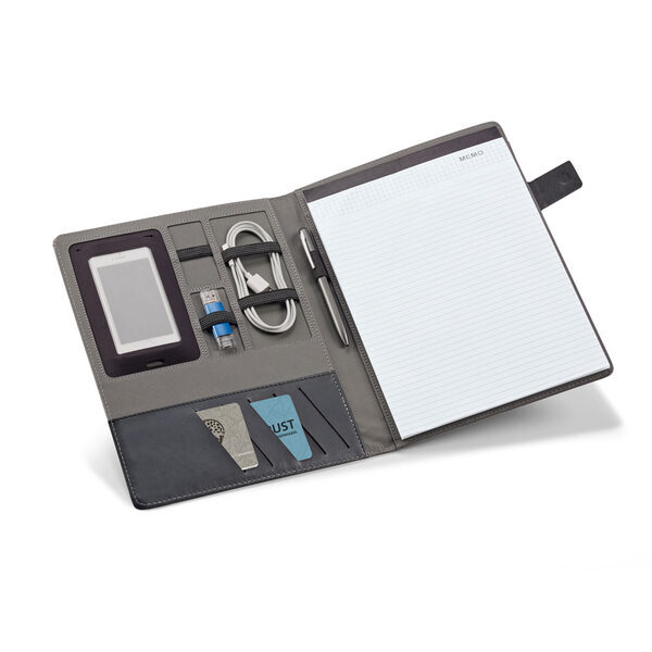 Linen-Faux Leather A4 Folder With Magnetic Closure