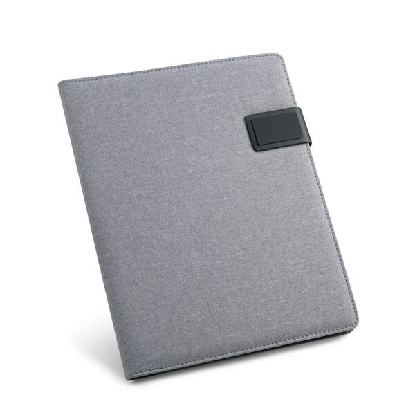 Linen-Faux Leather A4 Folder With Magnetic Closure - Image 3