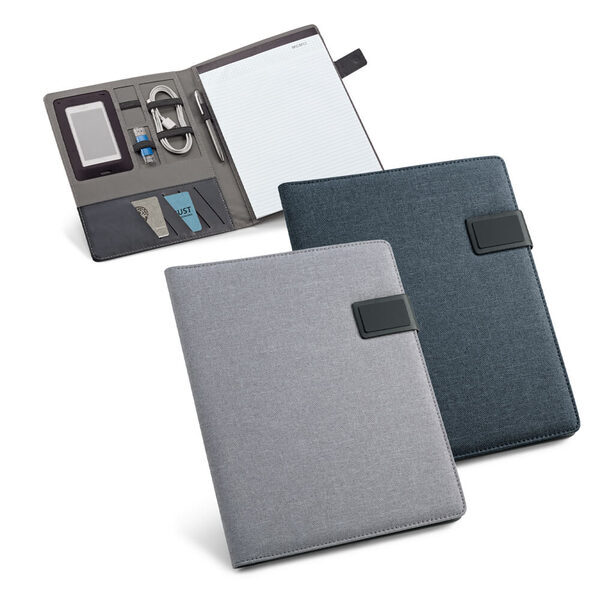 Linen-Faux Leather A4 Folder With Magnetic Closure - Image 6