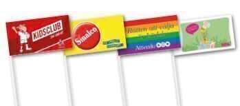 Hand Held Paper Flags. Printed 1 Colour. - Image 2