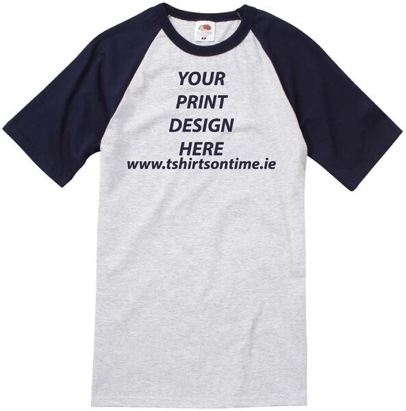 Baseball COLOUR-CONTRAST T-shirts from Fruit of the Loom.160 gram - Image 8