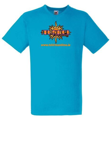 Fruit of The Loom V-NECK T-Shirt Medium Weight 160gram - Image 2