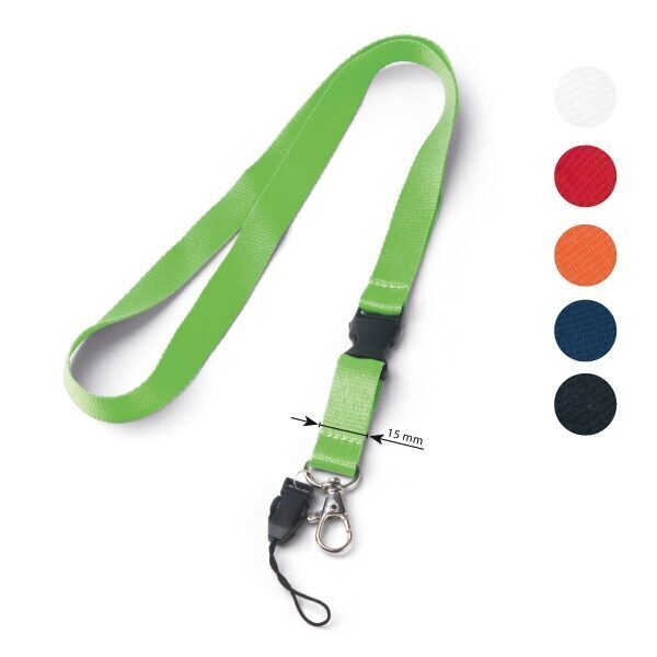 Flat Polyester Lanyards With Strap - Image 2