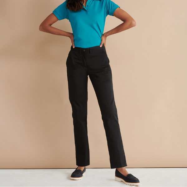 Women's Flat fronted Chino Trousers - Image 2