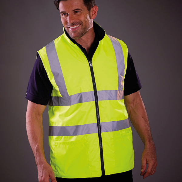 Hi-Vis Reversible Fleece Bodywarmer - Image 2