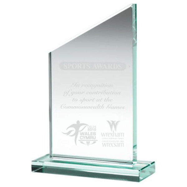 20cm Jade Econ Glass Plaque (Plain Box) Engraving included - Image 2