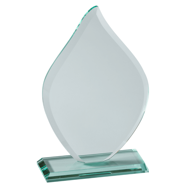 20cm Tear Drop Glass Plaque Engraving
