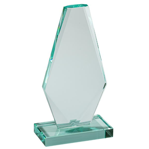 17.5cm Obelisk Glass Plaque (Satin Box) Engraving included