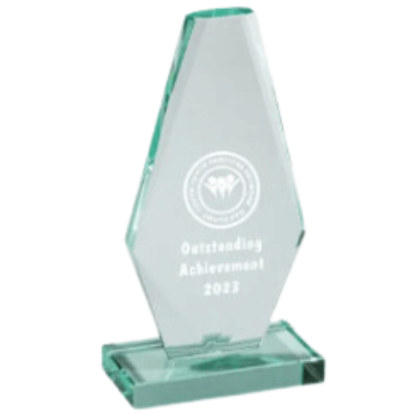 20cm Obelisk Glass Plaque Engraving - Image 2