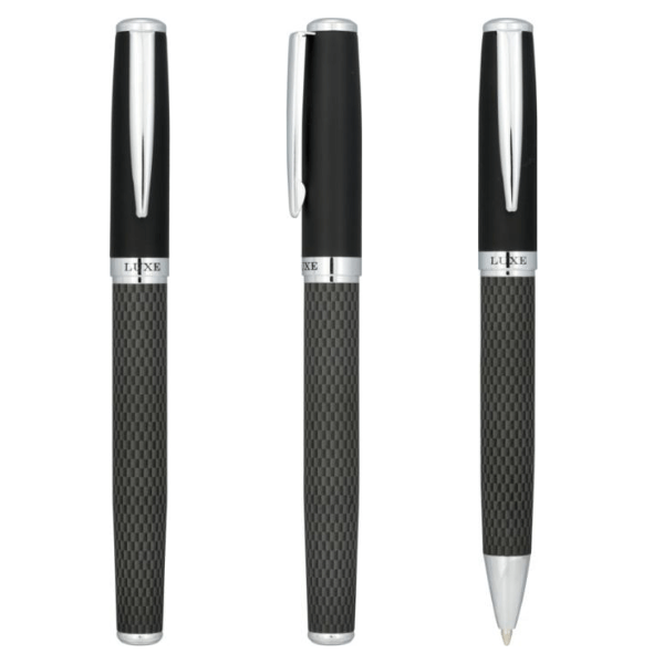 Carbon Duo Pen Gift Set with Pouch - Image 2