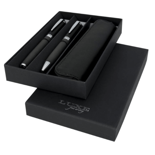 Carbon Duo Pen Gift Set with Pouch