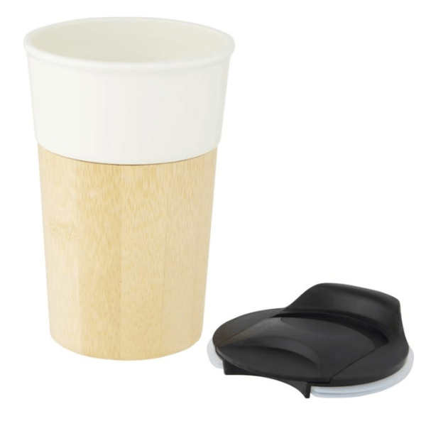 Pereira 320ml Porcelain Mug with Bamboo - Image 2