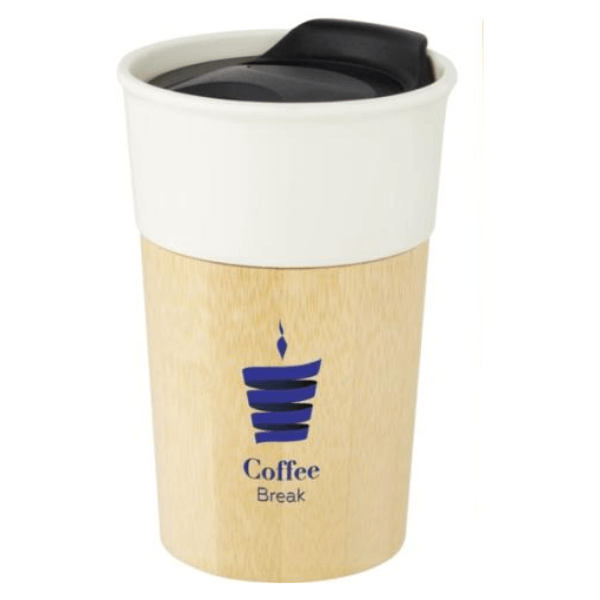 Pereira 320ml Porcelain Mug with Bamboo