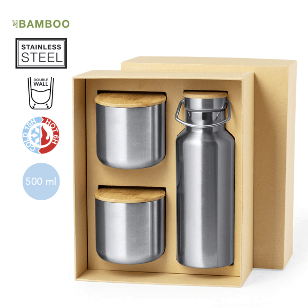Set Dickson with Stainless Steel Flask and Bamboo - Image 2