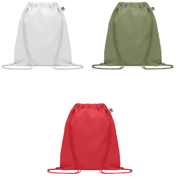 YUKI Colour Organic Cotton Drawstring Bag - Image 4