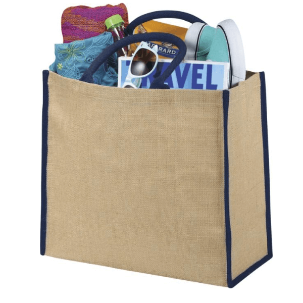 Harry Coloured Edge Jute Tote Bag 25L - Image 2