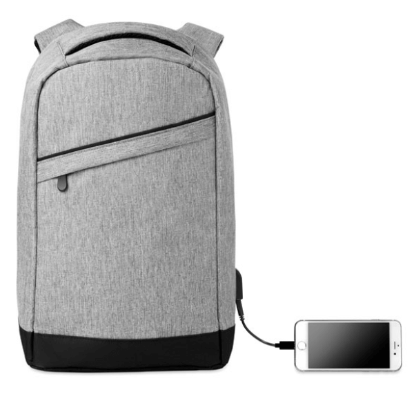 Berlin 600D 2 Tone Polyester Backpack - Image 3