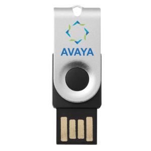 USB Mini 16GB Silver/Solid Black