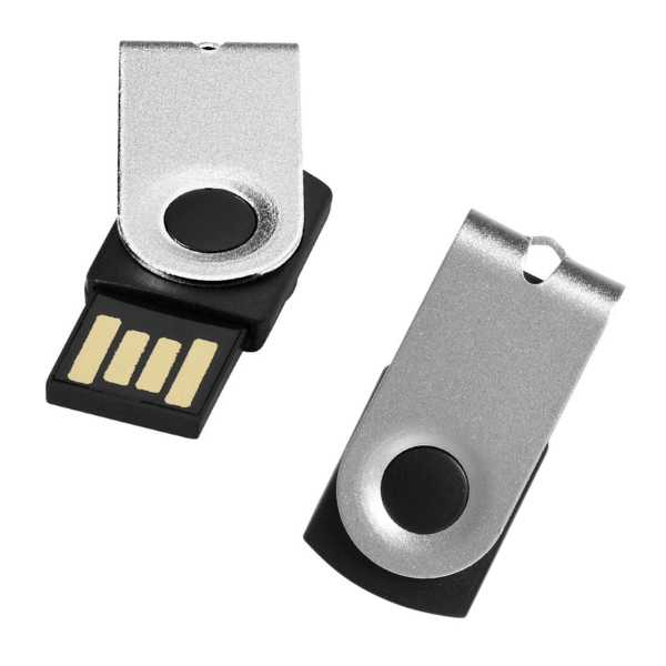 USB Mini 16GB Silver/Solid Black - Image 2